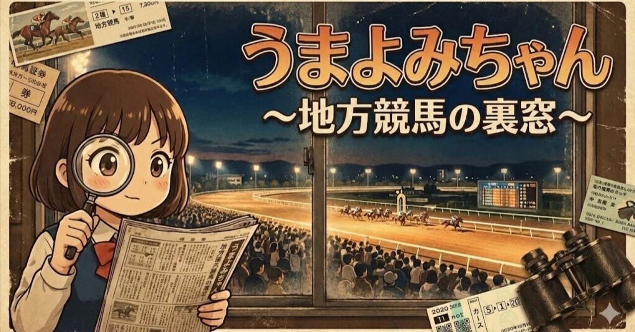 ?【お知らせ】地方競馬。新ページ『うまよみちゃん〜地方競馬の裏窓 