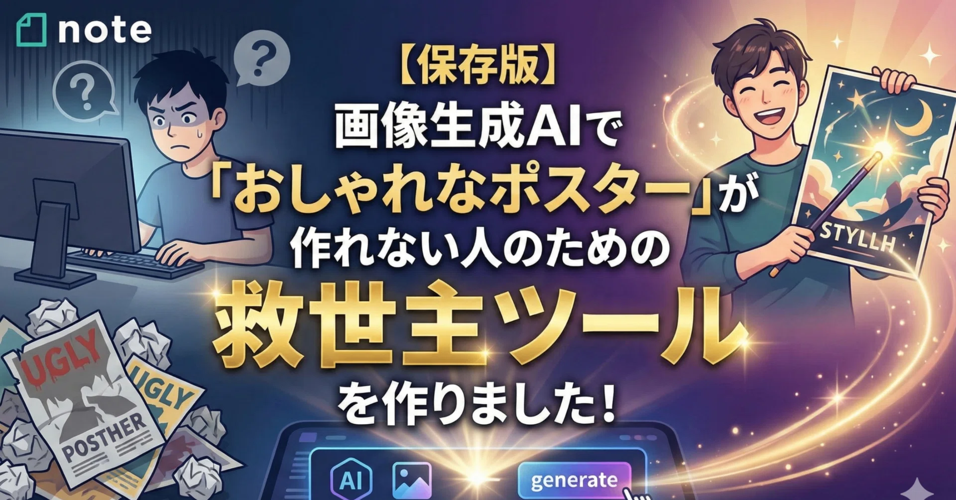 保存版】画像生成AIで「おしゃれなポスター」が作れない人のための
