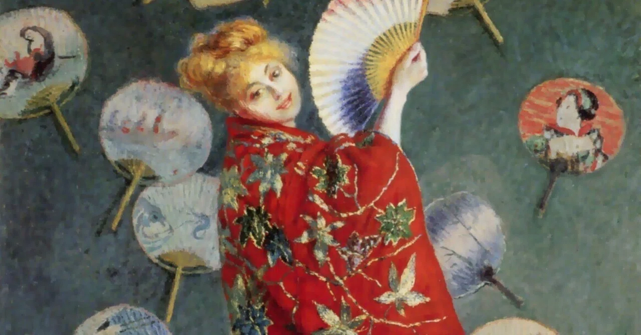 モネが描いた「究極のコスプレ」？『ラ・ジャポネーズ』。金髪の妻に
