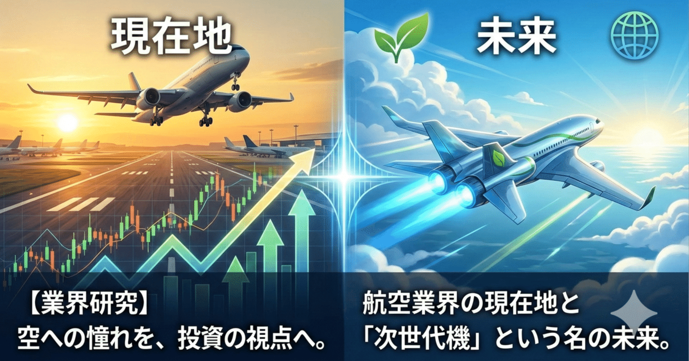 業界研究】空への憧れを、投資の視点へ。航空業界の現在地と「次世代機