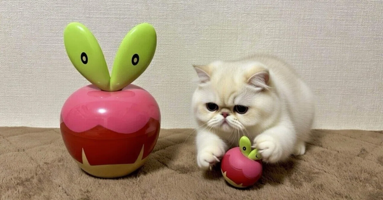 日記】カジッチュがきたよ🍎🍎🐱🍎🍎｜ミチカ@AIとあそぶ！