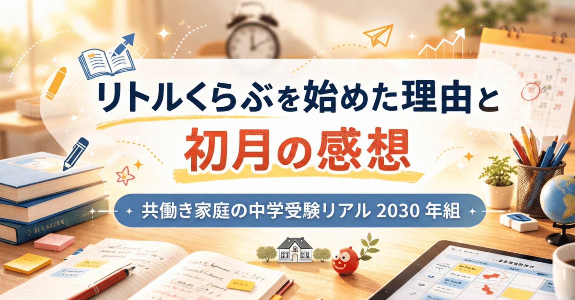 リトルくらぶを始めた理由と初月の感想｜くろ＠共働き家庭の中学受験