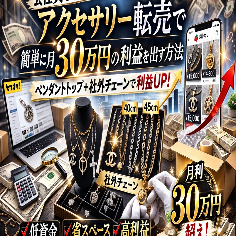 会社員がアクセサリー転売で月30万円の利益を出すシンプルな方法｜高山