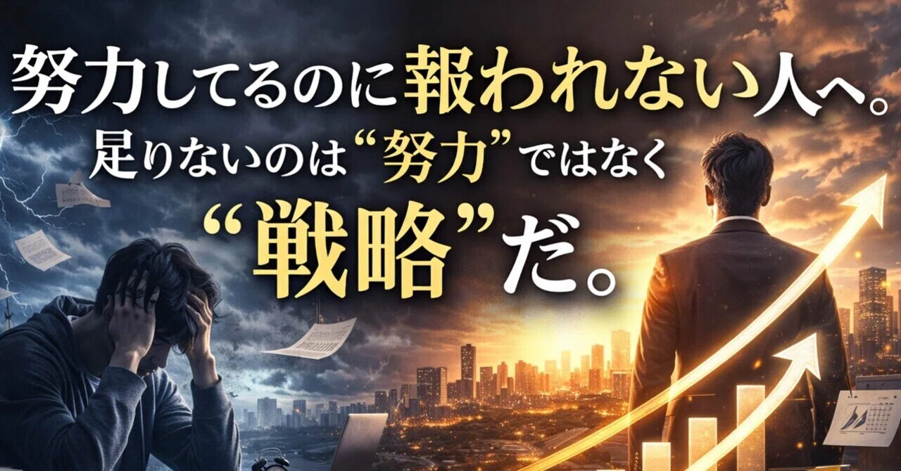 努力してるのに報われない人の共通点/努力してるのに報われない理由｜戦略なき努力が人生を止める｜HK 現役大学生