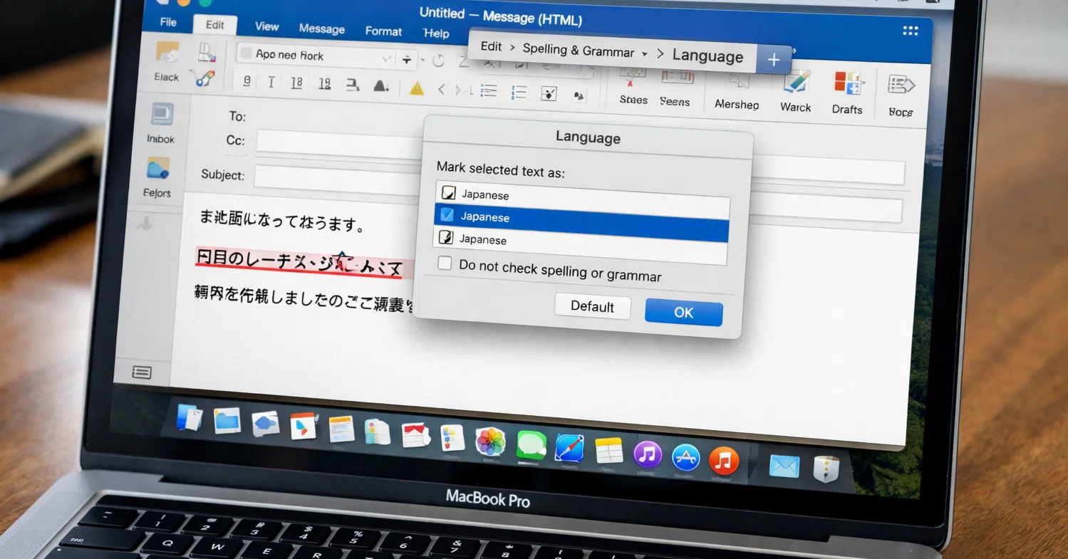 macOS English Environment × Japanese Outlook: Notes on Disabling Red ...