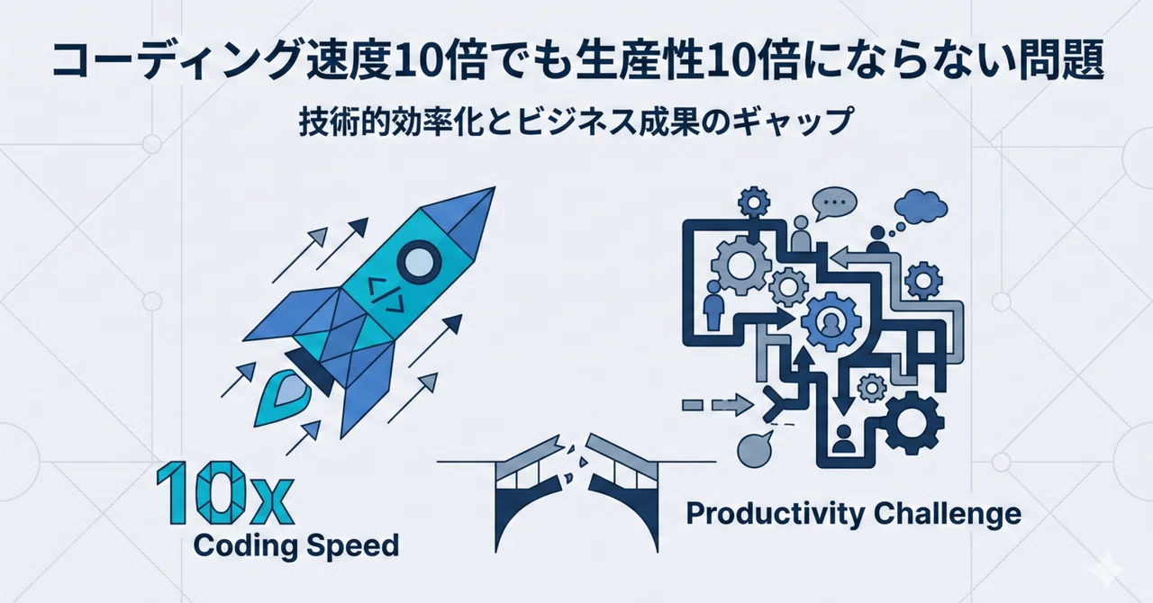 コーディング速度10倍でも生産性10倍にならない問題