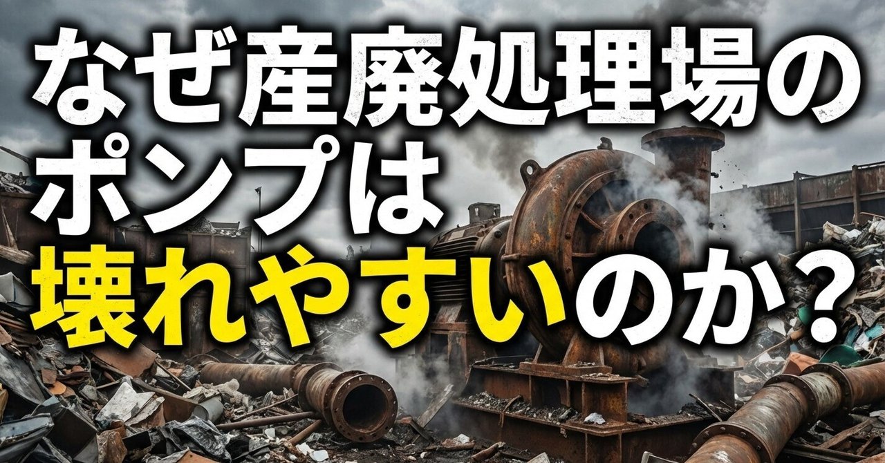 なぜ産廃処理場のポンプは壊れやすいのか?