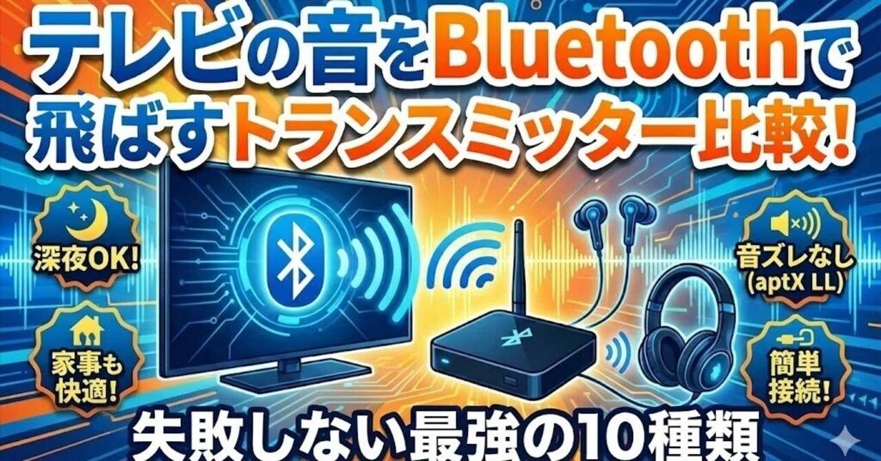 テレビの音をBluetoothで飛ばすやり方｜おすすめトランスミッターを 