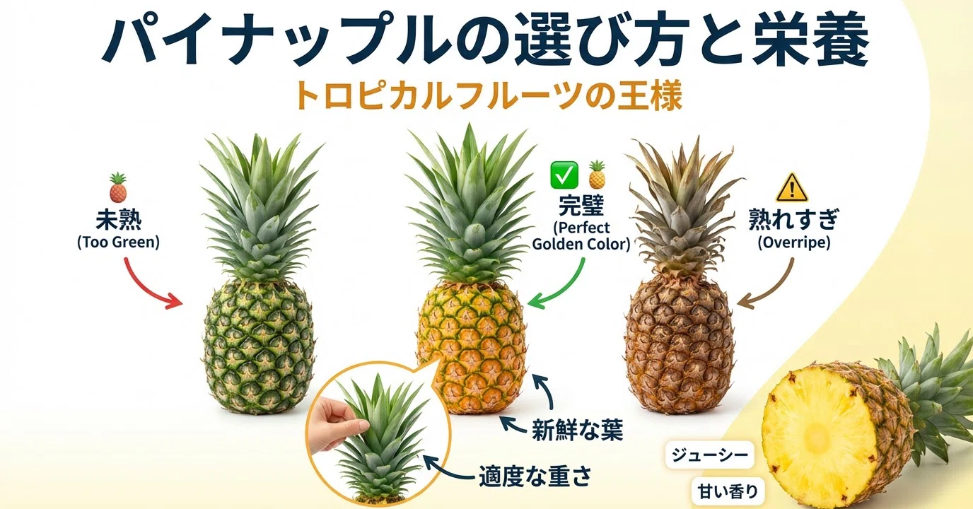 美味しい パイナップル 見分け 方