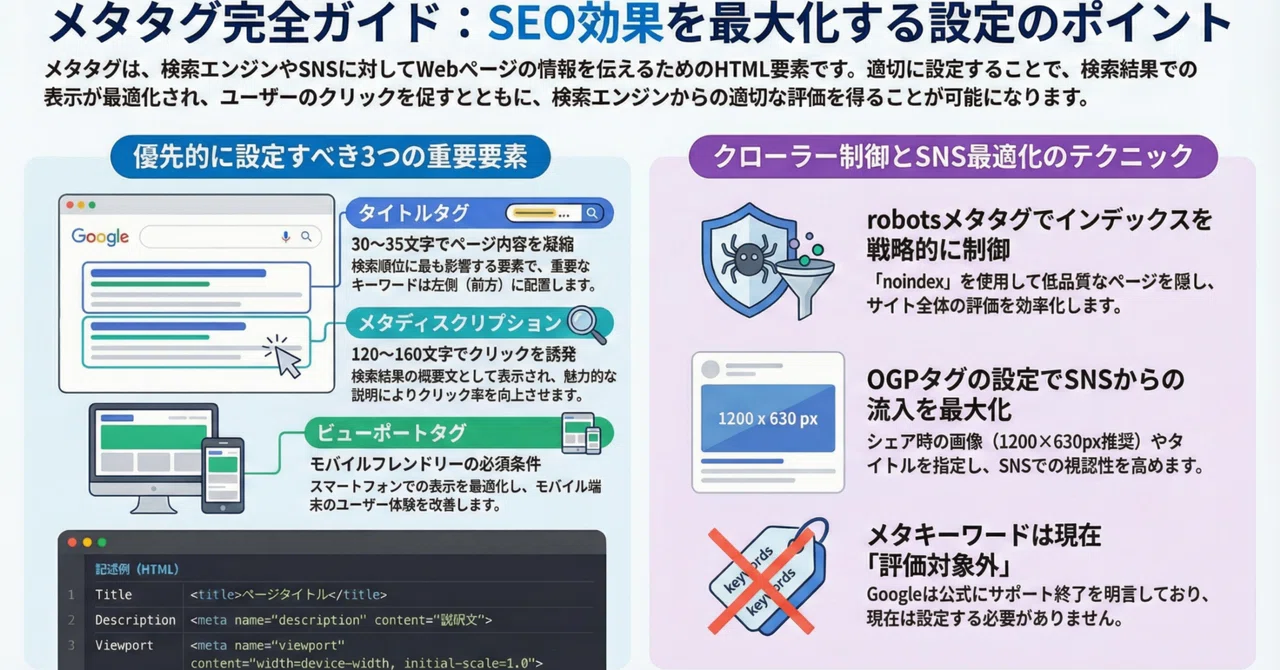 メタタグとは?SEO効果を高める設定方法と実践的な使い方|未来共創コミュニティ