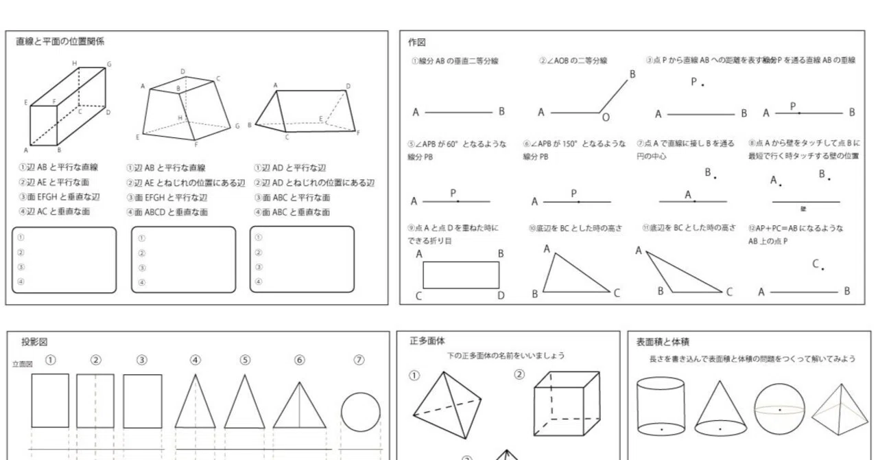 平面図形と空間図形｜ブリッジぷりんと