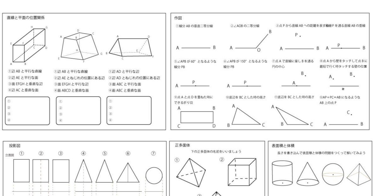 平面図形と空間図形｜ブリッジぷりんと