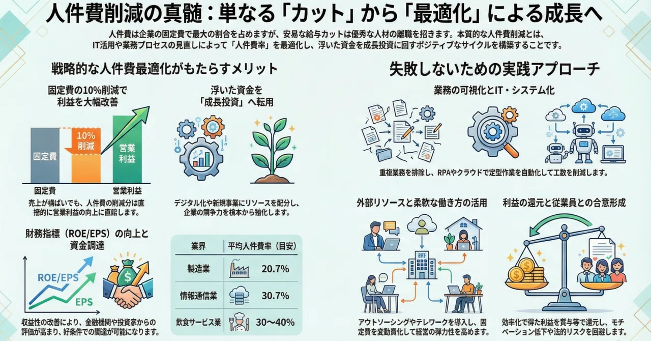 人件費削減のメリット6選｜失敗しない進め方と法的リスクを解説｜未来共創コミュニティ