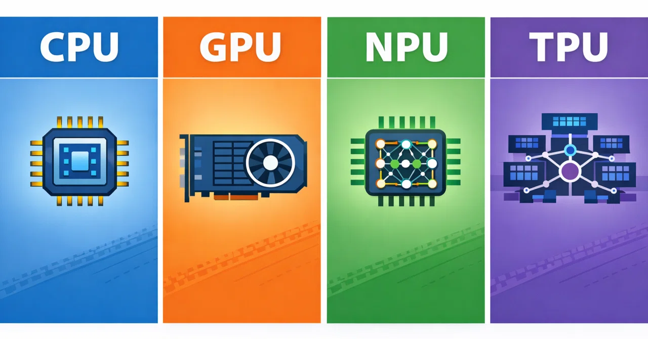 AIを動かす4つの頭脳:CPU・GPU・NPU・TPUの構造と思想|Koji - Navigating Beyond Next