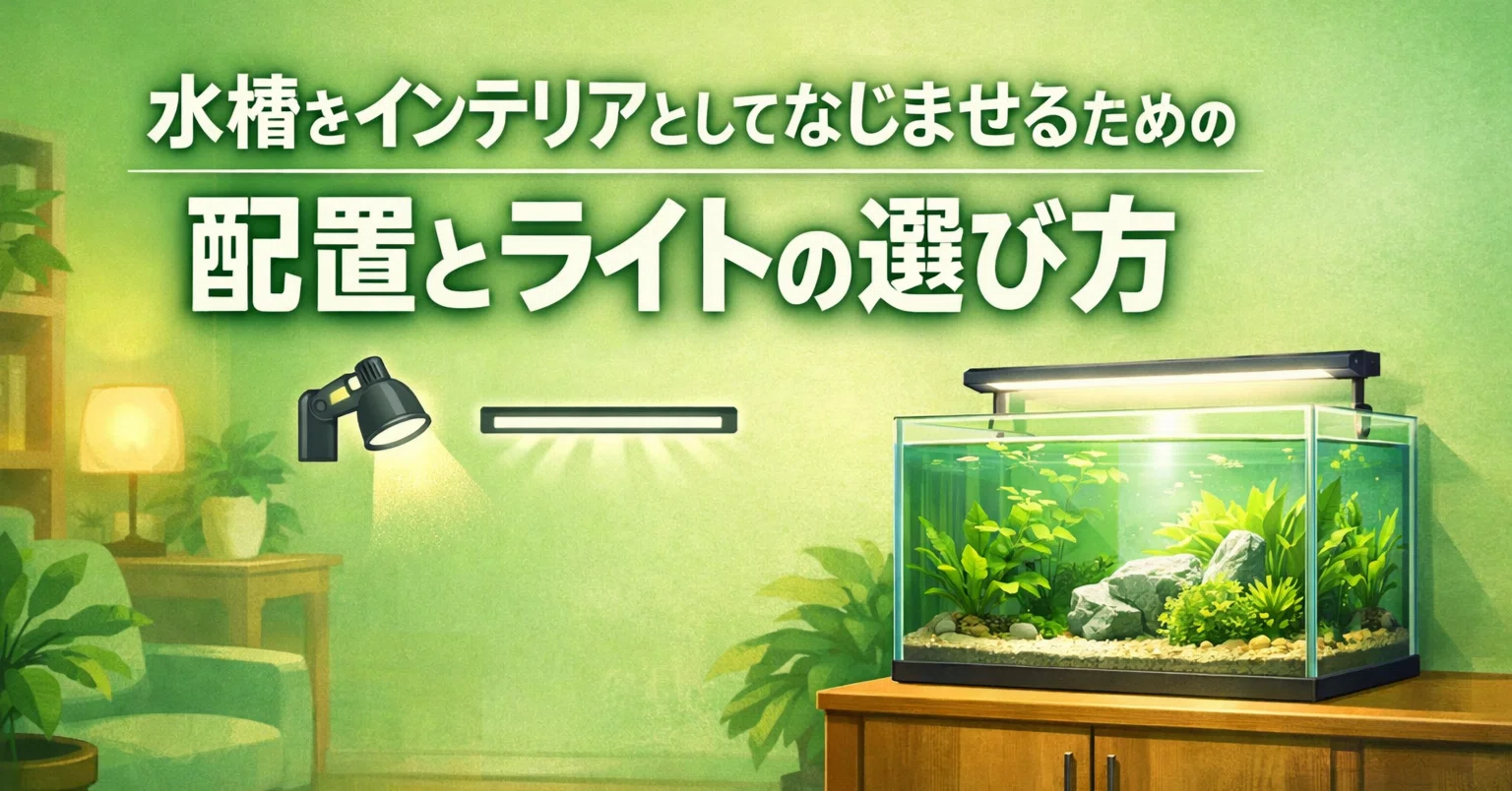 水槽をインテリアとしてなじませるための配置とライトの選び方｜けいまる