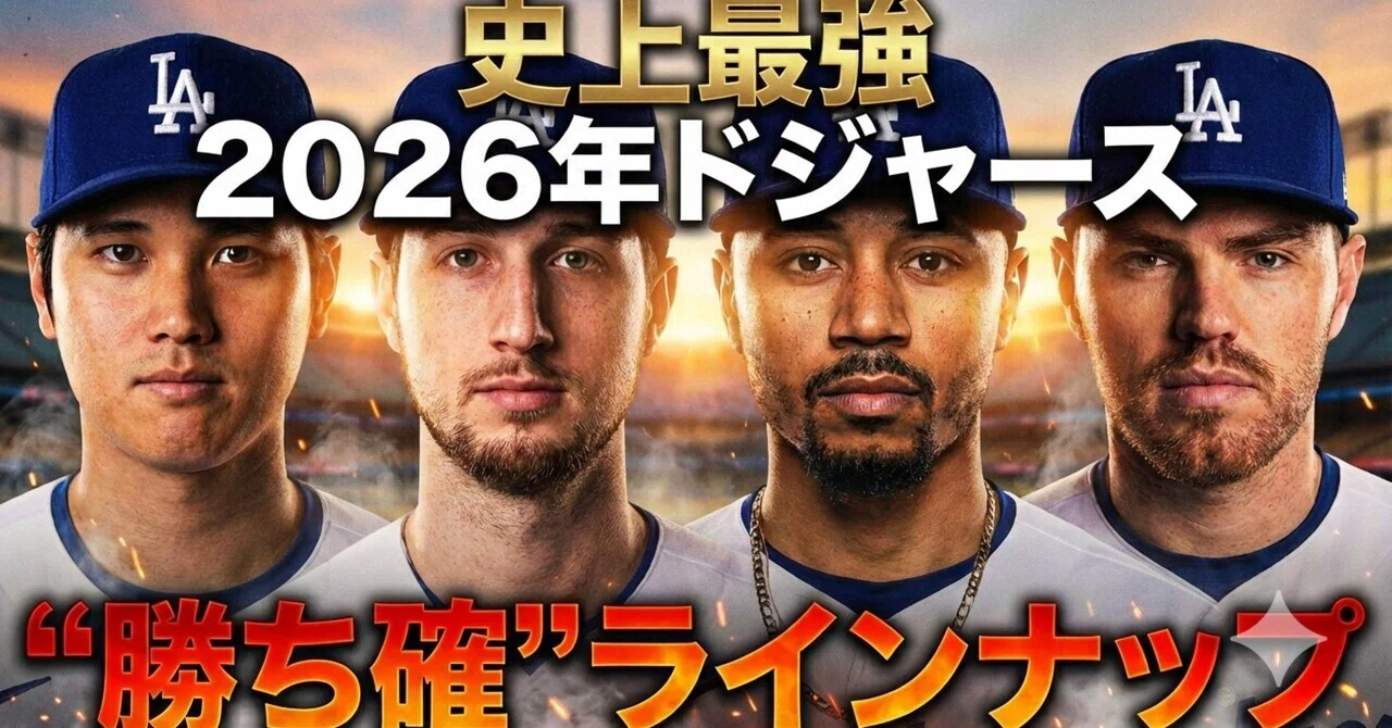 2026年ドジャース】大谷翔平「1番」が野球の歴史を終わらせる――数学と 