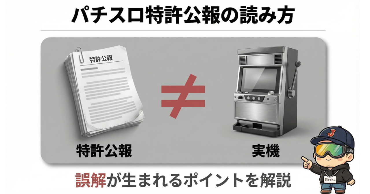 パチスロ特許公報の読み方【誤解が生まれるポイントを解説】｜ジェイ