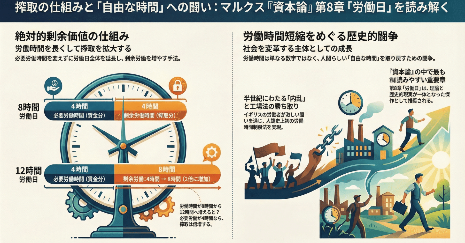 学習用】『資本論』における労働時間と搾取の解明(赤本：Q9)｜AKH_23