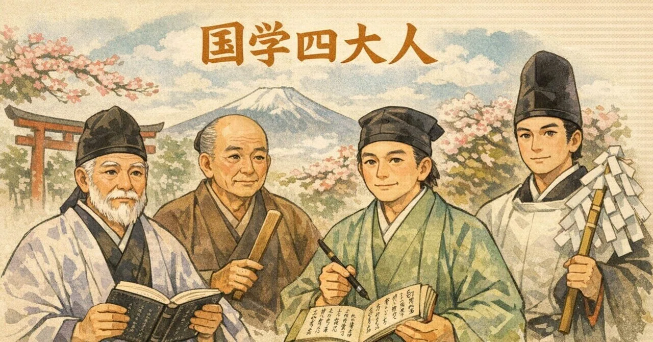 四大人（しうし）③荷田春満編➖古事記を研究し尽くした国学者｜山鳴り東