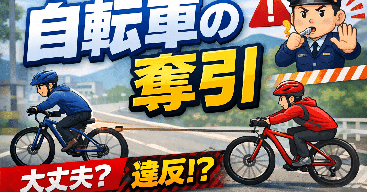 自転車の牽引