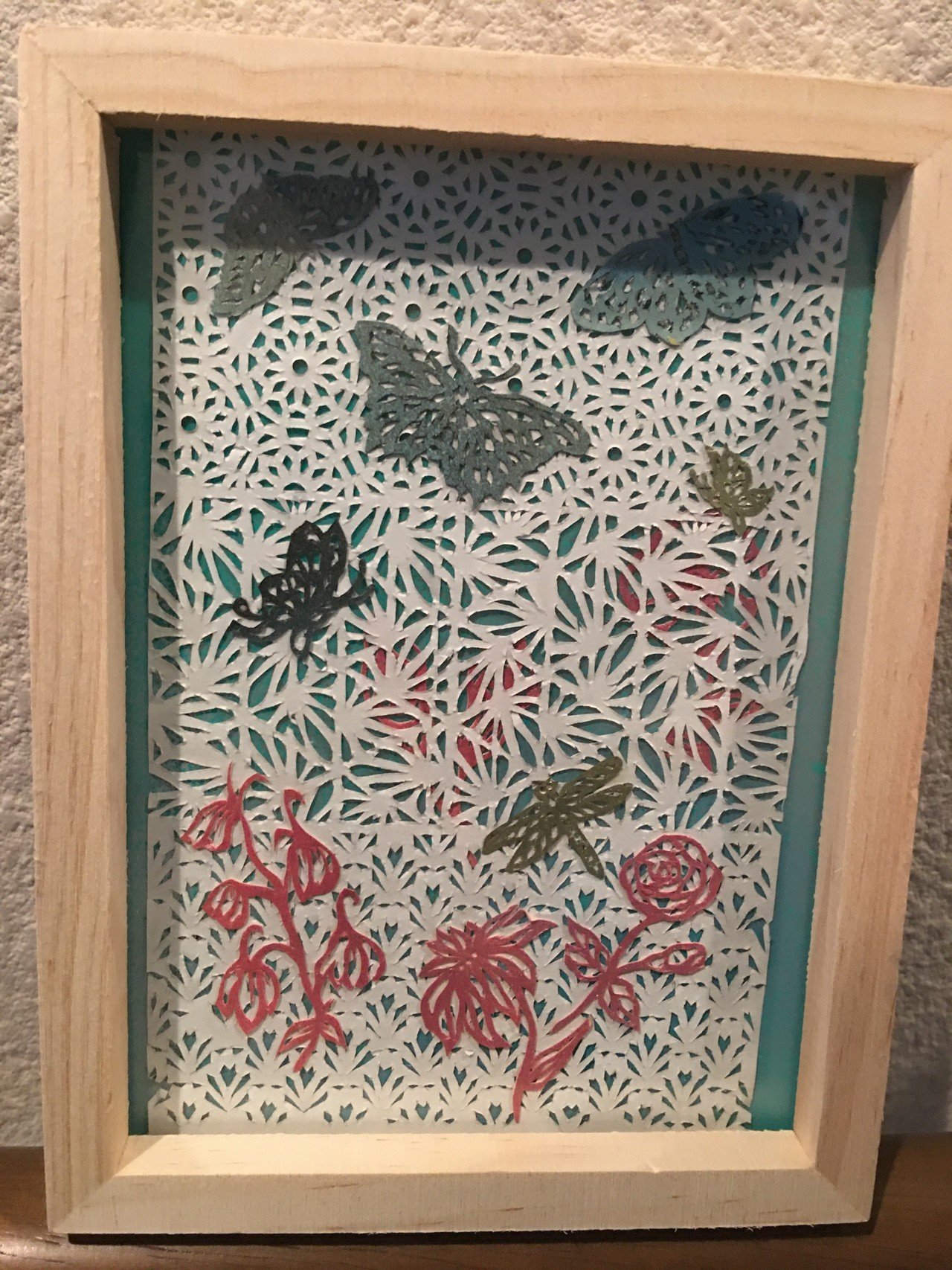 切り絵アート 蝶と花の春 Frau Schnitt Note 切り絵アート 蝶と花の春 Frau Schnitt Note
