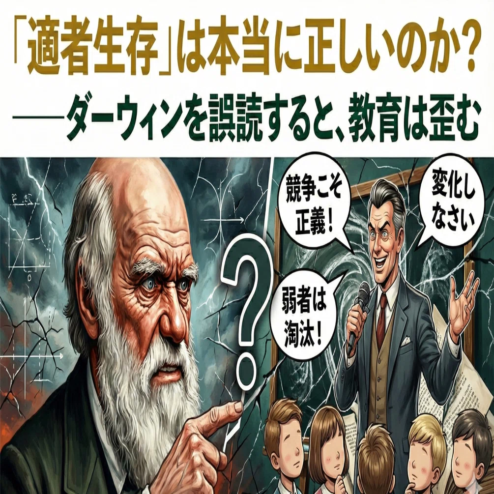 適者生存」は本当に正しいのか？ーダーウィンを誤読すると、教育は歪