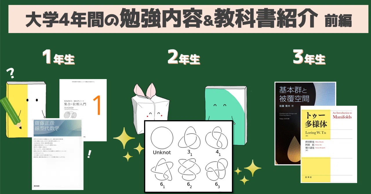 大学4年間で勉強した数学、教科書を紹介します！｜はるも|数学&コハク