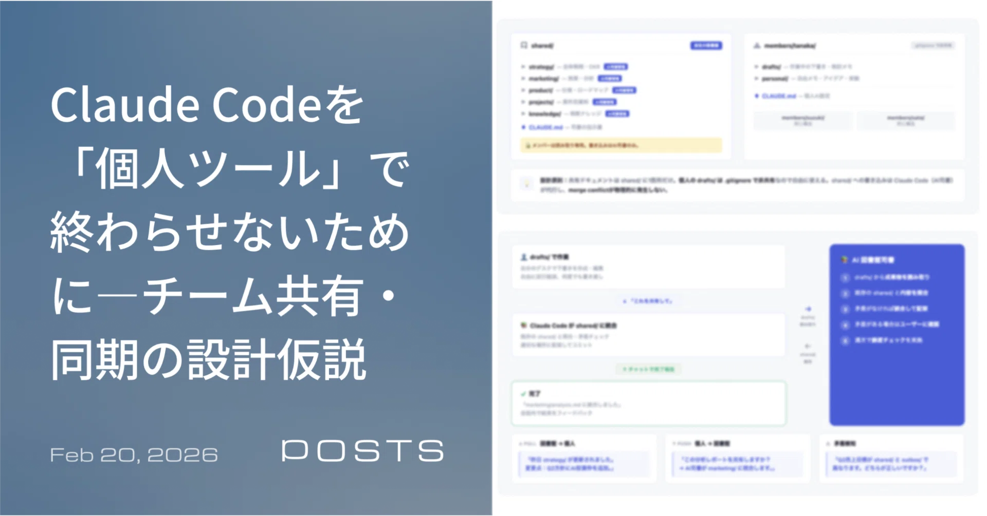 Claude Codeを「個人ツール」で終わらせないために―チーム共有・同期の