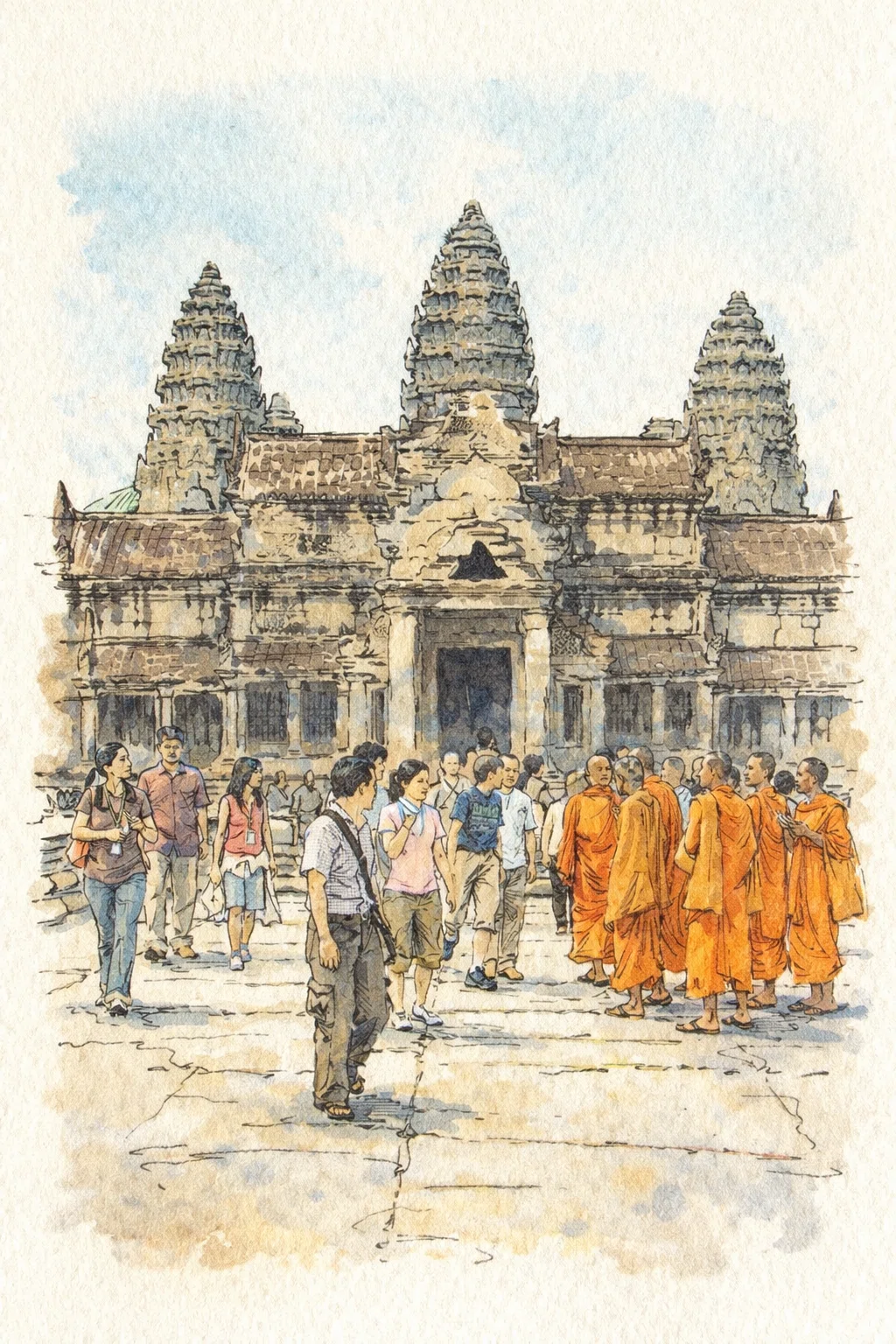 第9弾】カンボジア編2🇰🇭旅の写真を美の巨匠たちに描いてもらったら
