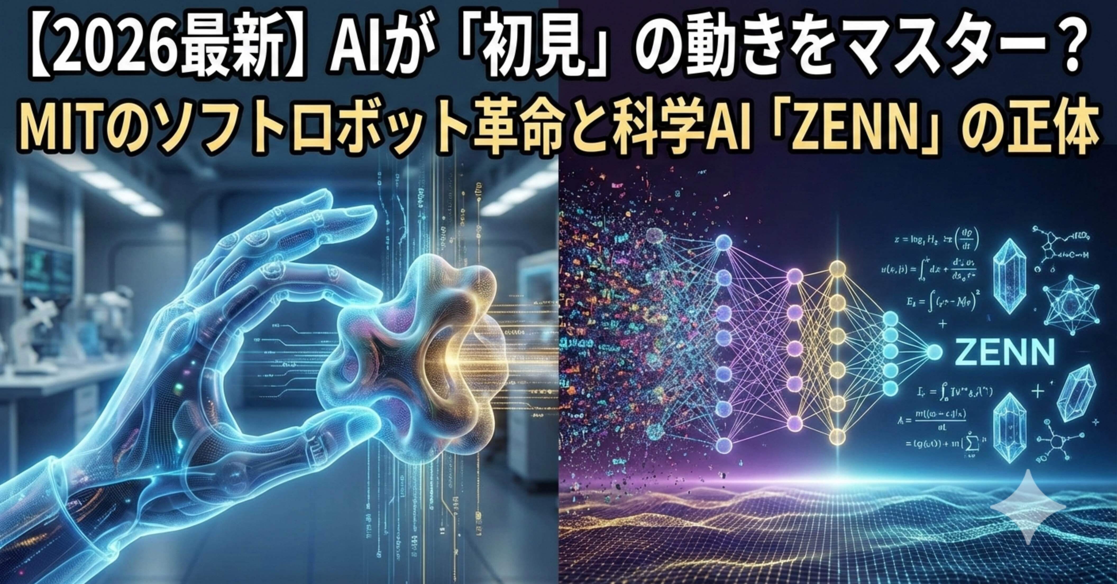 2026最新】AIが「初見」の動きをマスター？MITのソフトロボット革命と