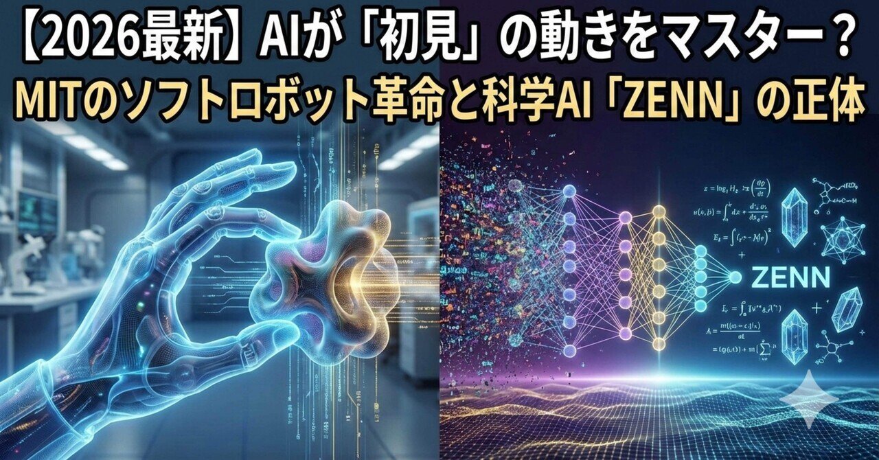 2026最新】AIが「初見」の動きをマスター？MITのソフトロボット革命と