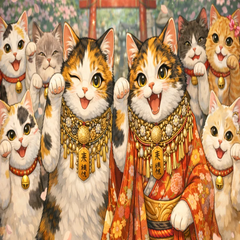 ねこかみさま【特別編・招き猫の稼ぎ時】｜ことは｜愛するーさんのため