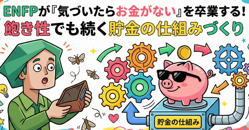 ENFPが「気づいたらお金がない」を卒業する――飽き性でも続く貯金の仕組みづくり