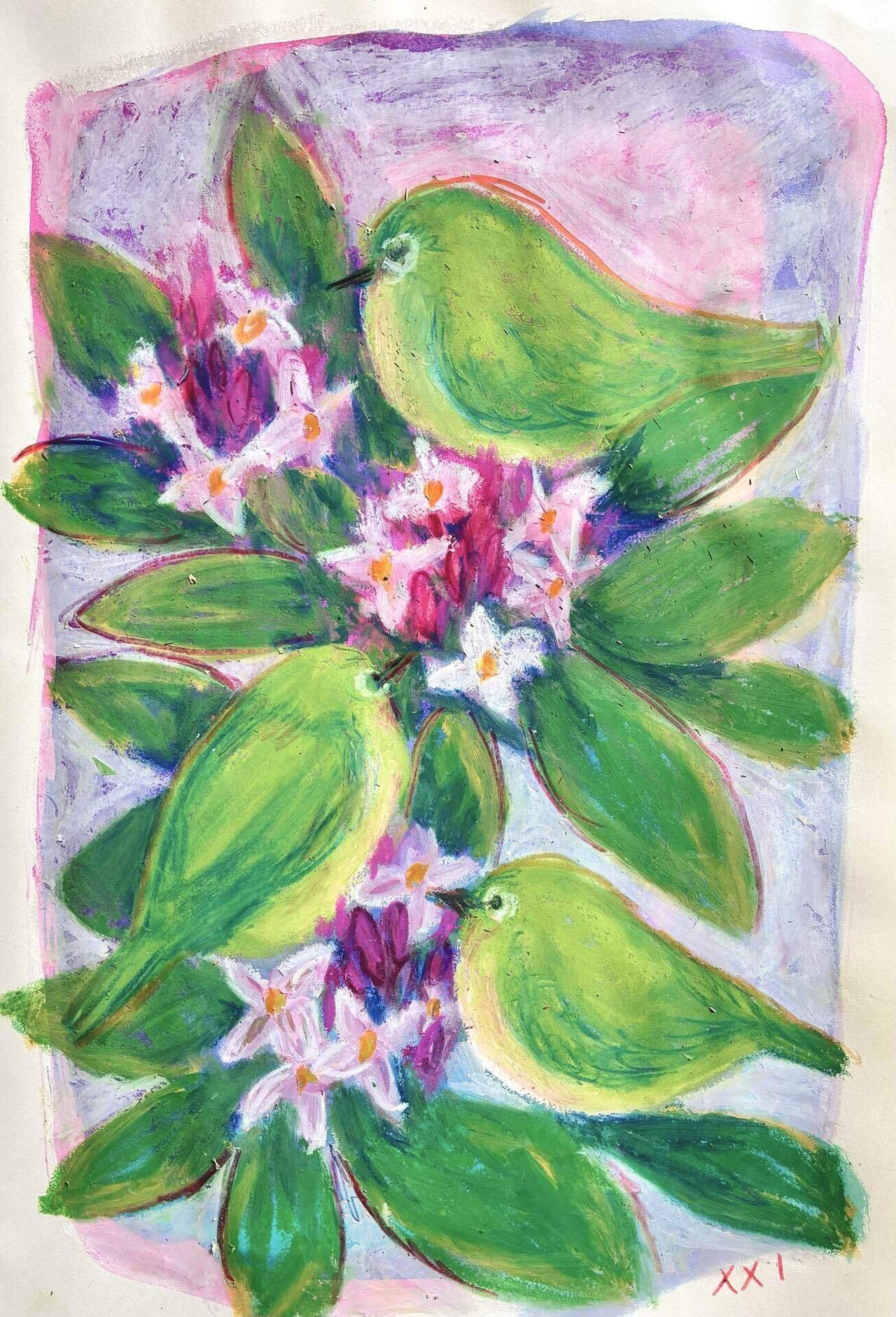 92絵日記 春をつげる沈丁花｜akikki