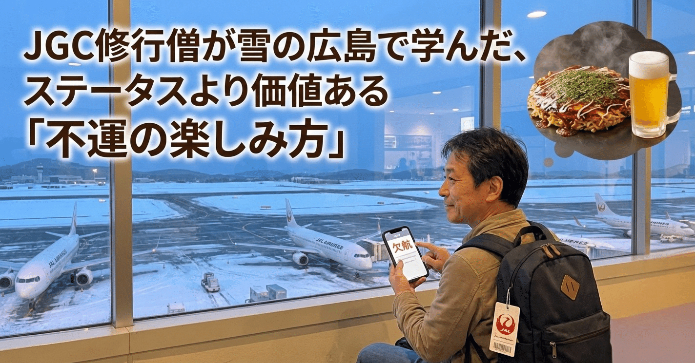 JGC修行僧が雪の広島で学んだ、ステータスより価値ある「不運の楽しみ