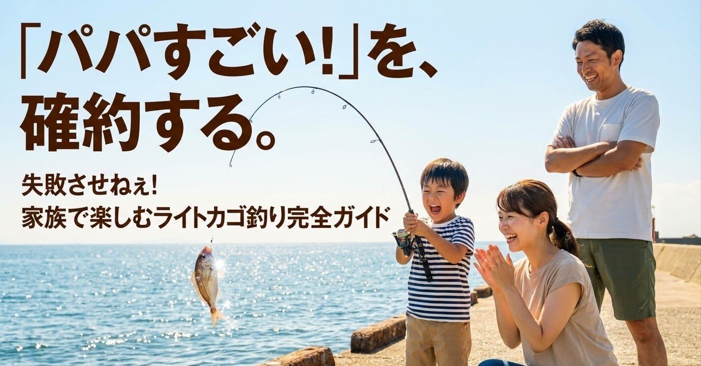 失敗させねぇ】家族でライトカゴ釣り完全ガイド｜親父の株が上がる道具