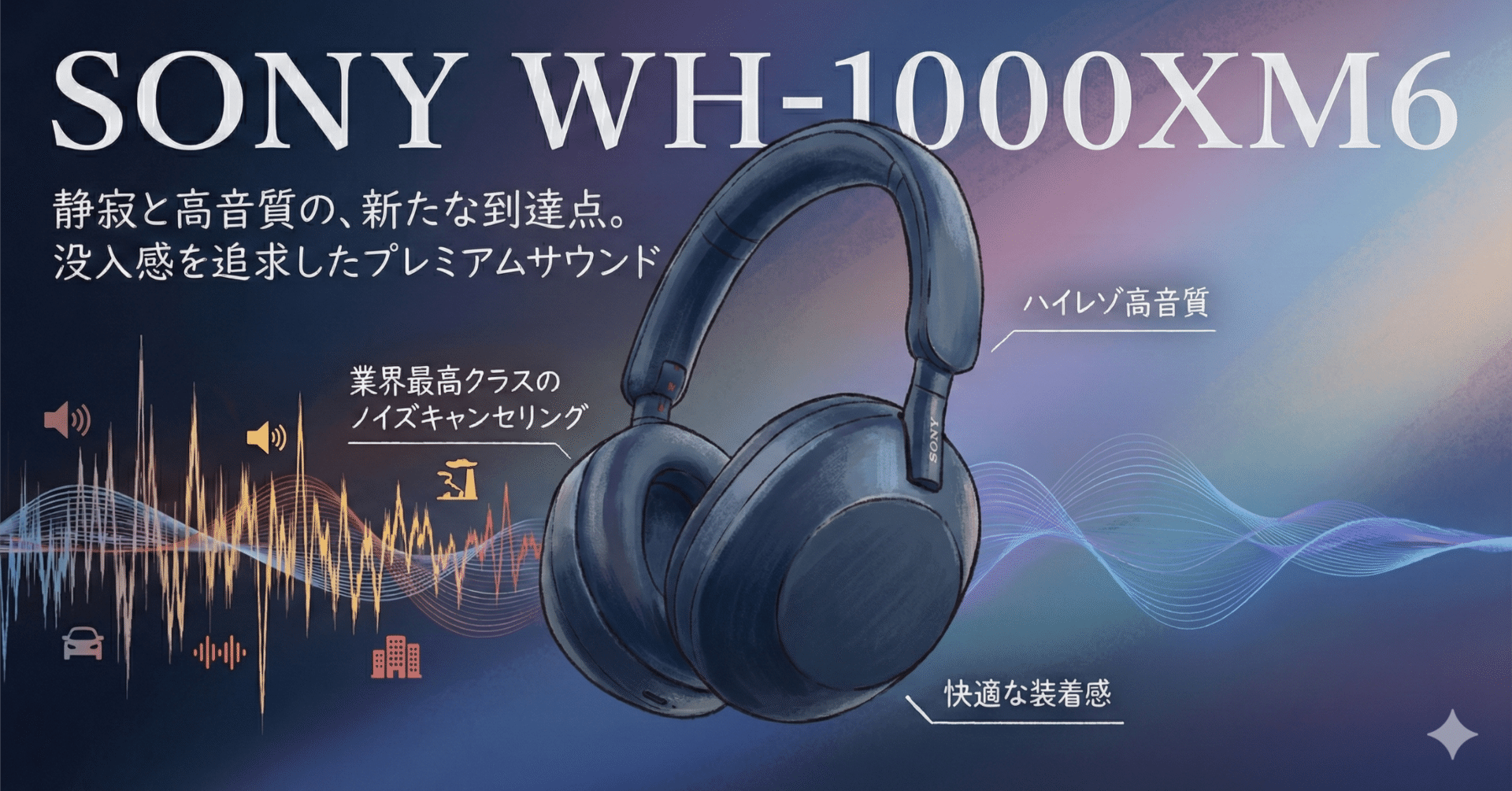 SONY 「WH-1000XM6」 最強ノイキャンと「折りたたみ」の魅力｜Taka.Ya