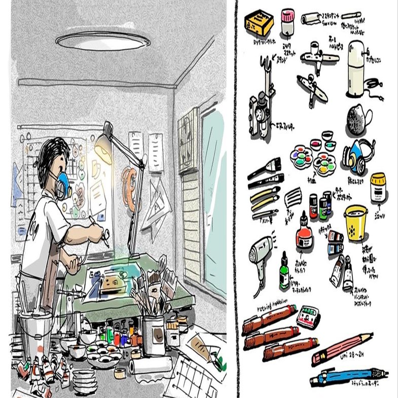 水彩画への道のり2:エアーブラシパース｜MASATO ART WORKS