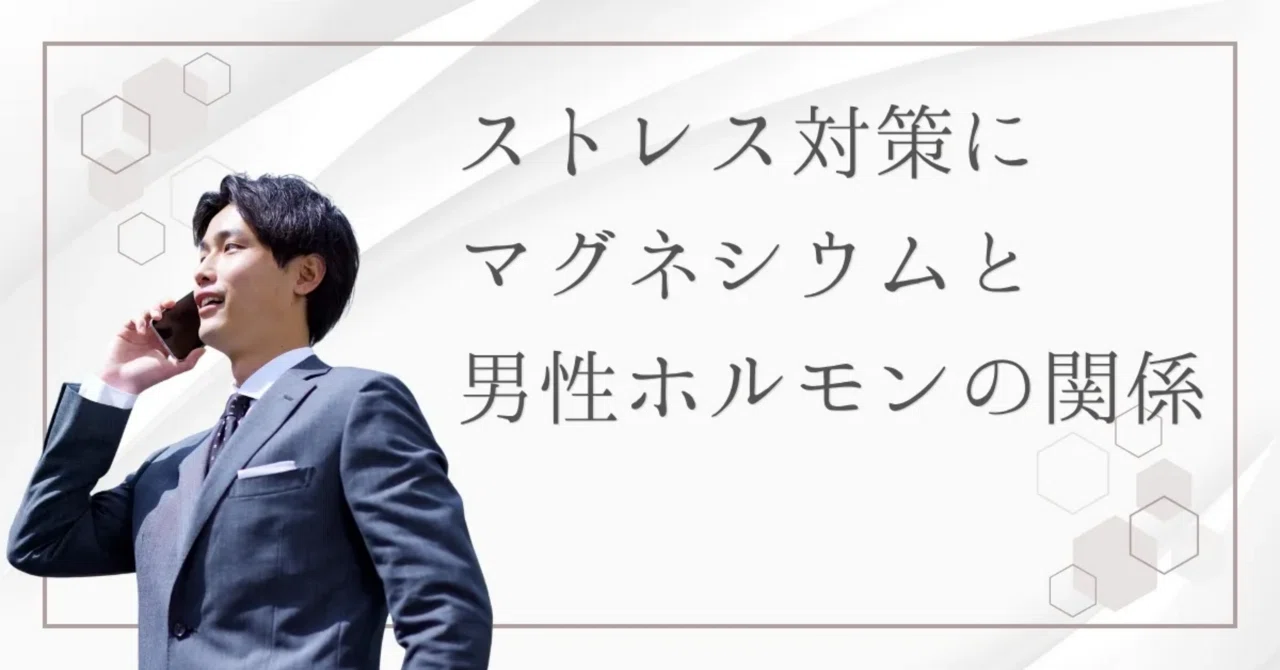 最新｜ストレス社会をどう生き抜く？│マグネシウムと男性ホルモンの関係