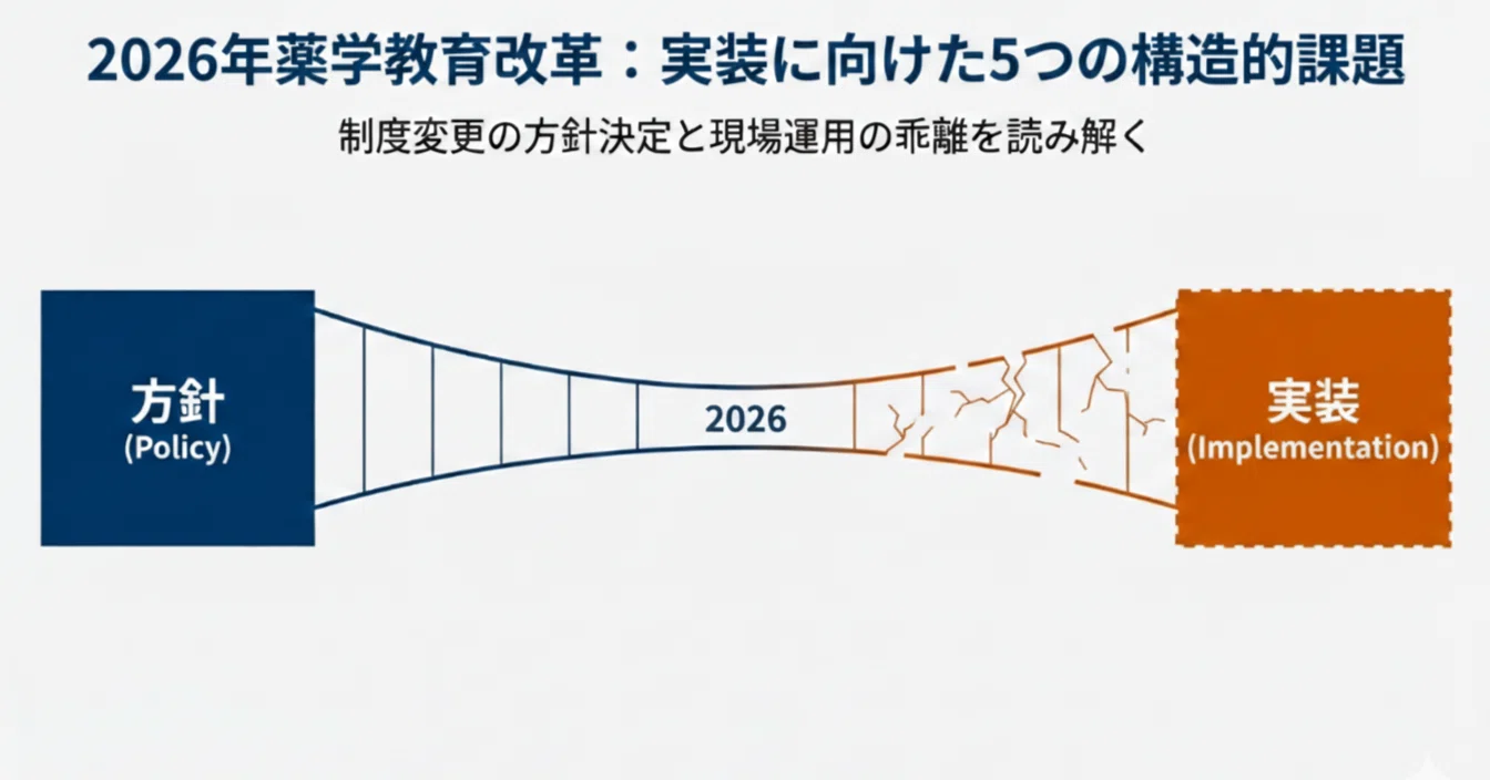 2026年薬学教育改革】薬剤師養成の「未解決課題」5選｜定員割れ・病院