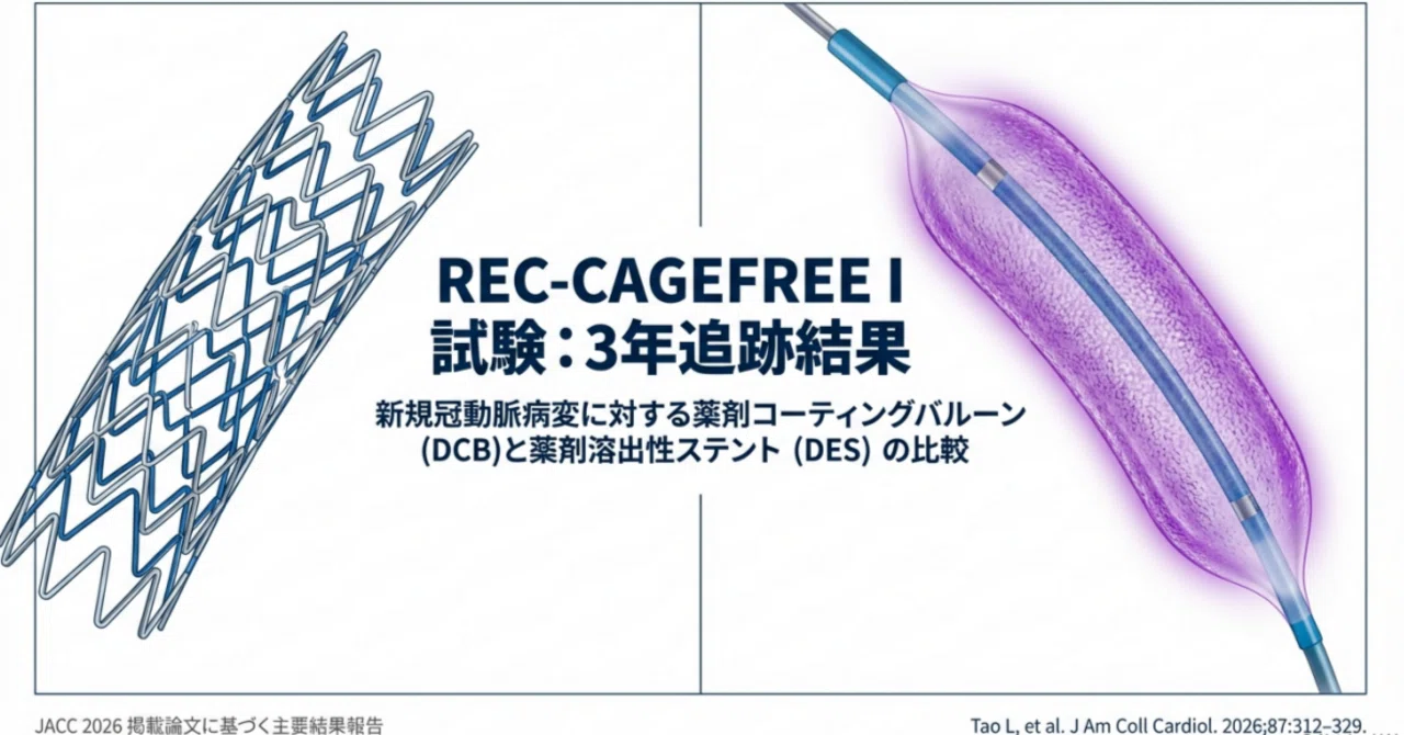 何も残さない」治療はDESを超えられるのか？ De novo病変におけるDCB