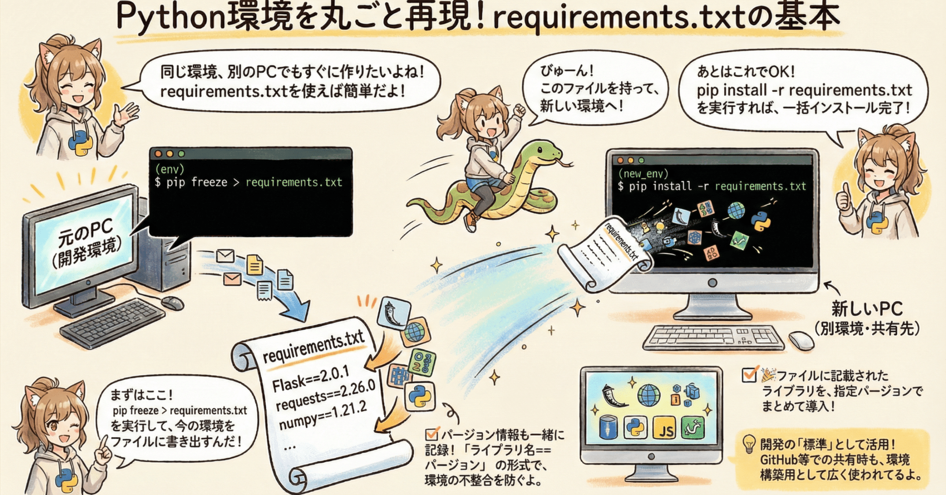 Pythonサイト要約_サプーYT_【Python】「自分の環境では動くのに！」を