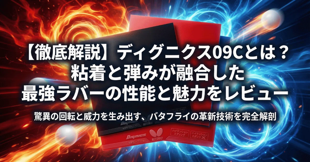 徹底解説】ディグニクス09Cとは？粘着と弾みが融合した最強ラバーの