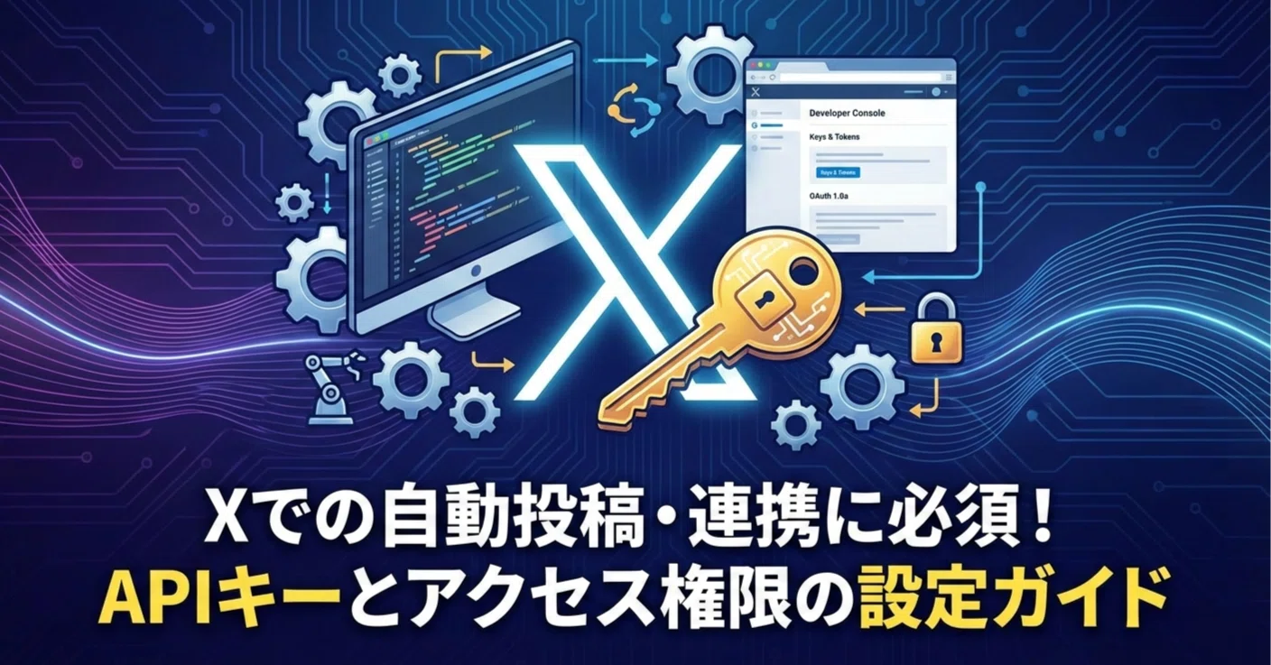 2026年2月版】Xでの自動投稿・連携に必須!APIキーとアクセス権限の 2026年2月版】Xでの自動投稿・連携に必須!APIキーとアクセス権限の