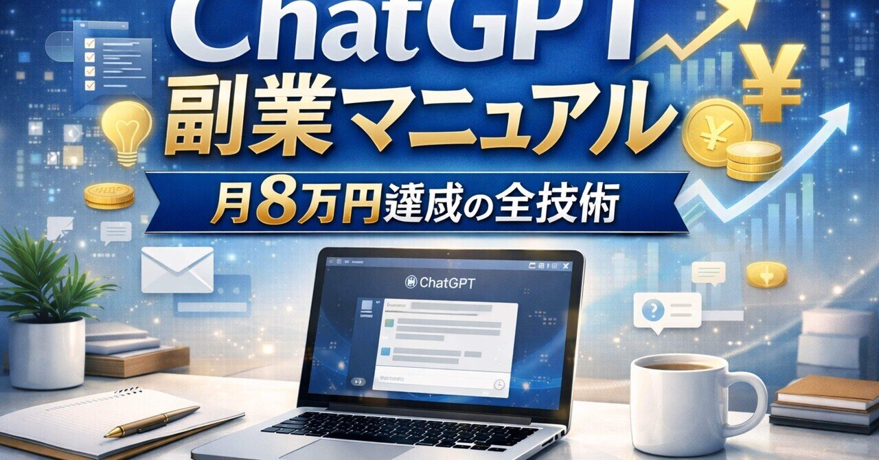 保存版】ChatGPT副業マニュアル｜スキルなし会社員が6ヶ月で月8万円