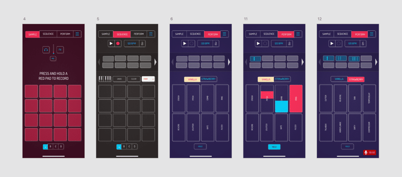 今日のapp のuiリサーチ 007 Koala Sampler 5 10 ばっこ デザイナー Note