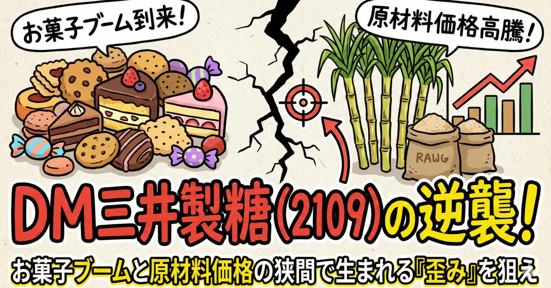 DM三井製糖ホールディングス（2109）の逆襲――お菓子ブームと原材料価格 
