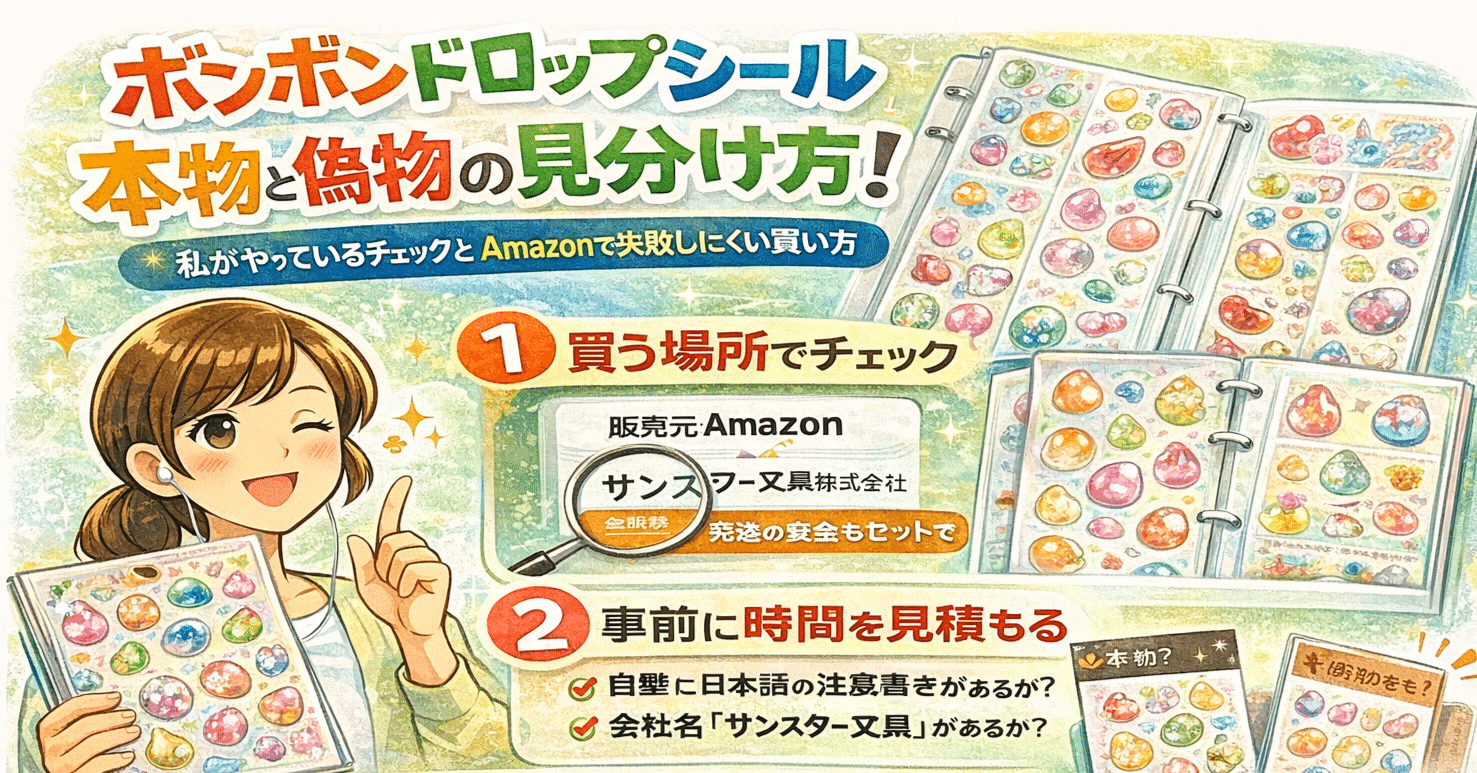 ボンボンドロップシール 本物と偽物の見分け方！私がやっている
