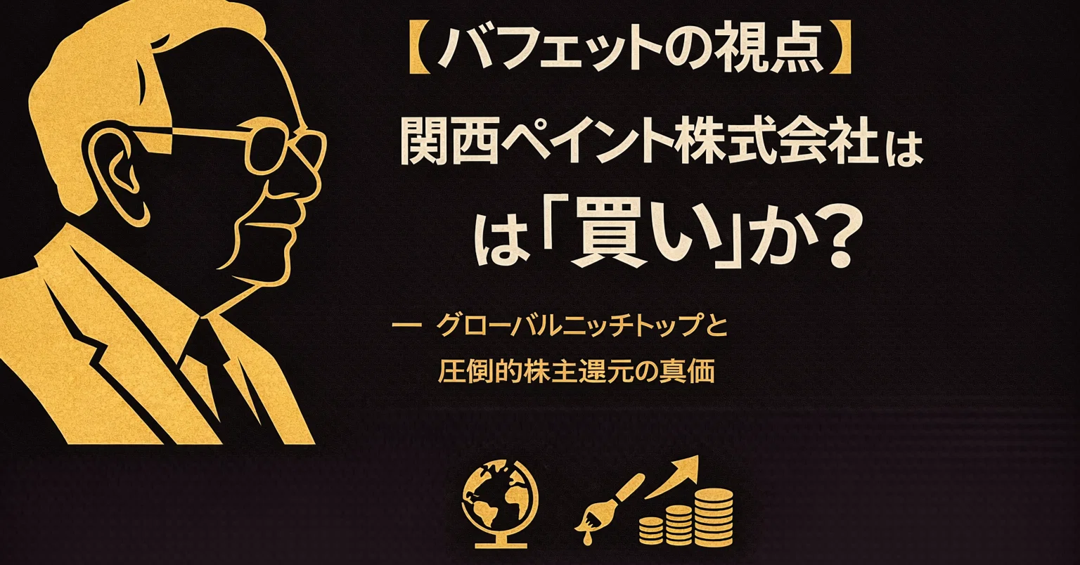 バフェットの視点】関西ペイント株式会社は『買い』か？ — グローバル
