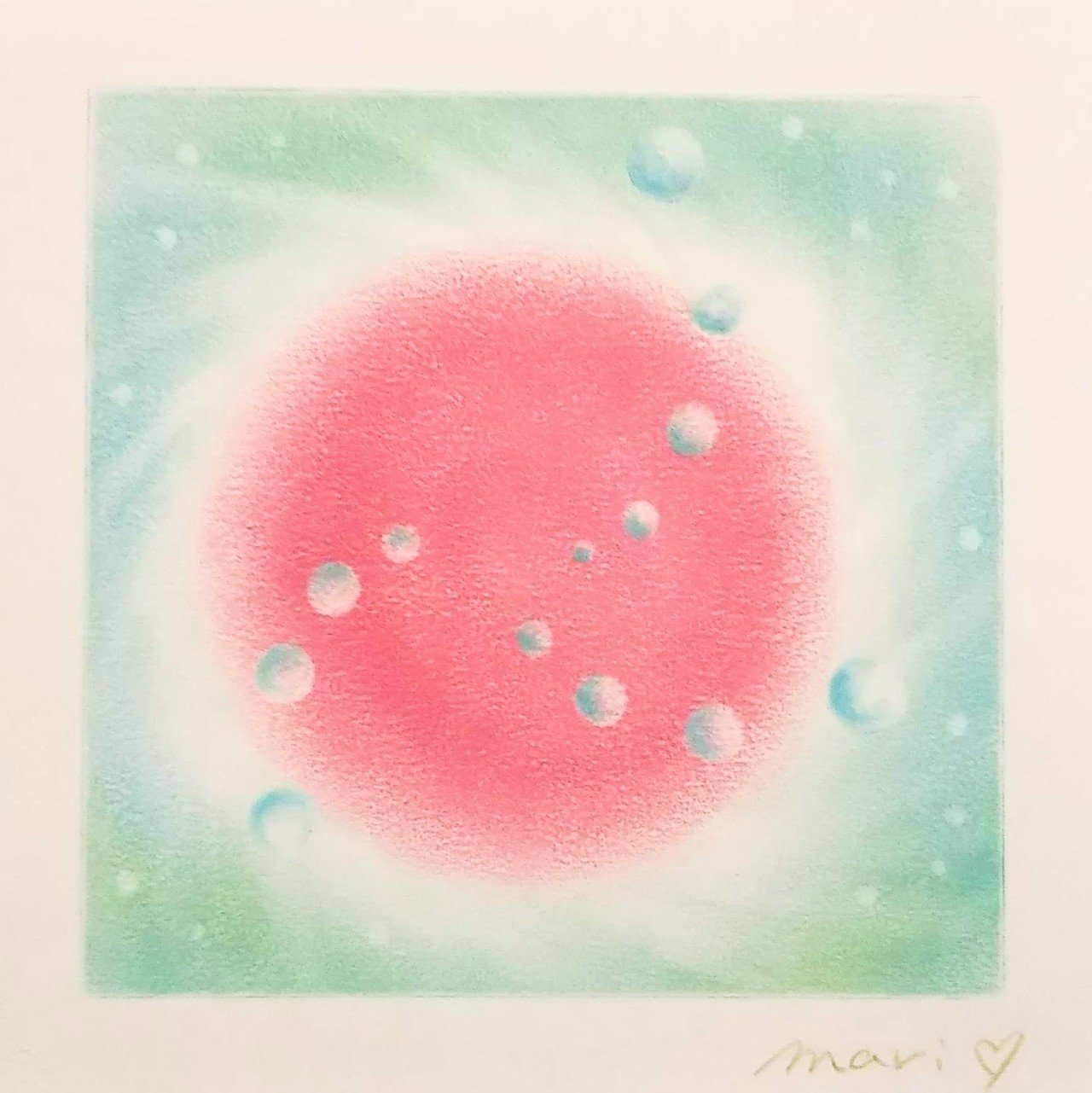 【癒し】アートカラーセラピー アートカラーセラピー】 100日チャレンジ 37日目 9色と9マスの位置で